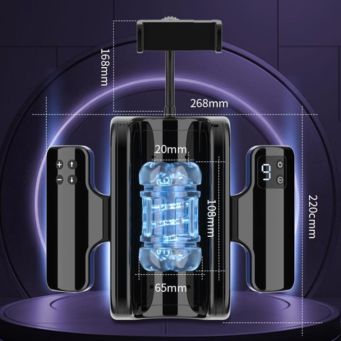 Електричний мастурбатор з двома ручками для чоловіків - 9 режимів, Solo Taschenmuschi Sex Spielzeug