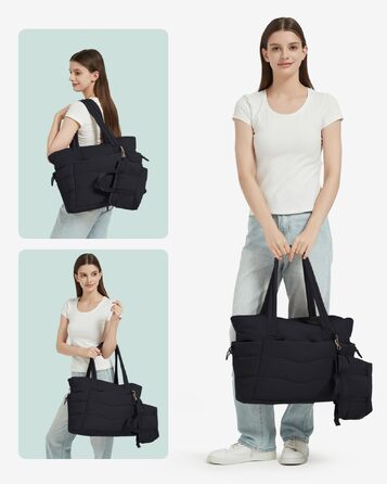 Жіноча сумка-шопер Wandering Nature 2-в-1: об'ємна сумка Tote Bag з відділенням для ноутбука 15.6