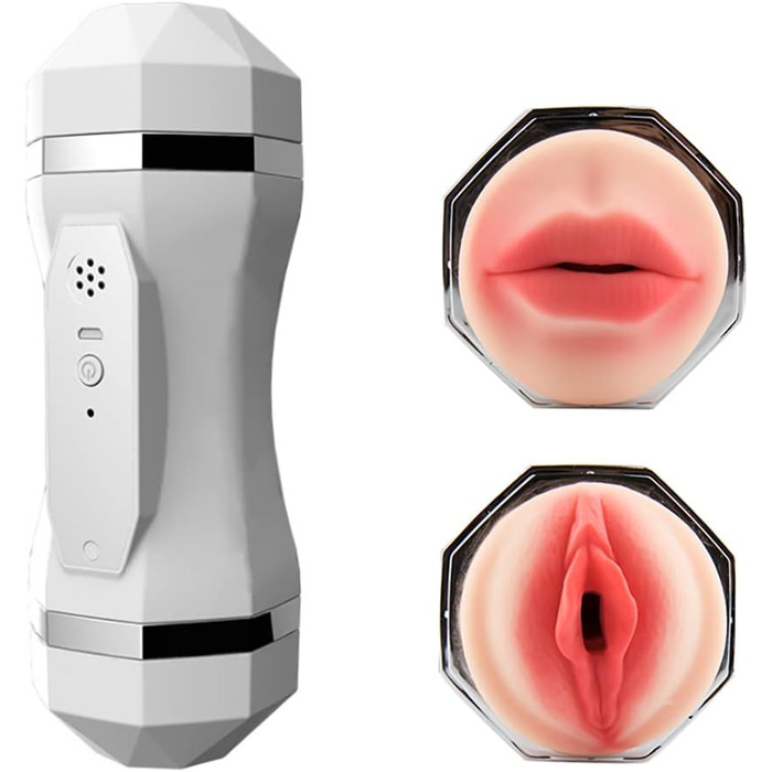 Масажер для чоловіків 2-в-1: ручний та автоматичний з 12 режимами вібрації, білий