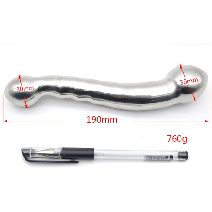 Анальний плуг TRQOYTU з нержавіючої сталі, подвійний наконечник для стимуляції простати та G-точки, мастурбація для чоловіків та жінок