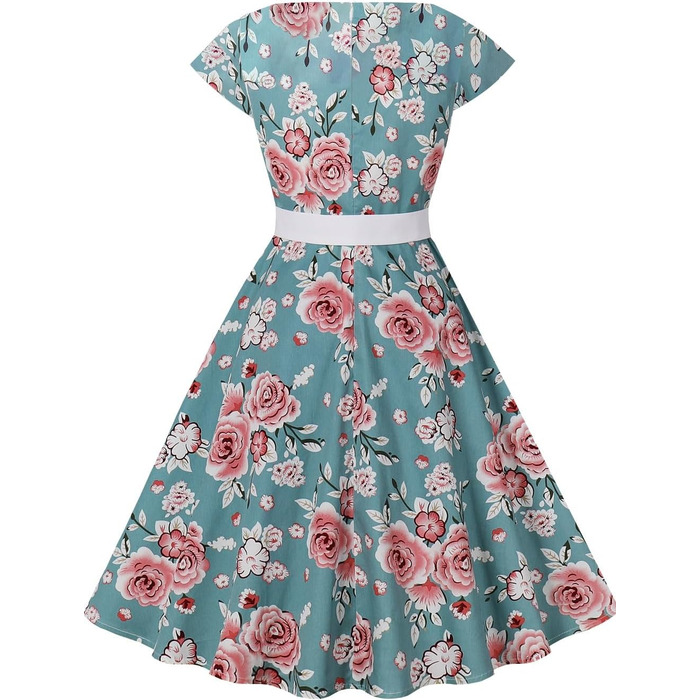 Сукня в стилі рокабіллі 50-х років AXOE з бавовни та поясом, розмір XXL