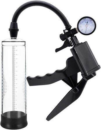 Вакуумна помпа для чоловіків з манометром, 20см Ø7см - збільшення потенції, подовження пеніса, допомога при імпотенції