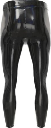 Чоловічі шкіряні лосини-легінси з ефектом лаку Winying, чорні, 3XL
