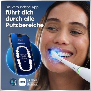 Електрична зубна щітка Oral-B iO Series 6 білого кольору, 5 режимів чищення, з дорожнім кейсом та набором з 2 насадок