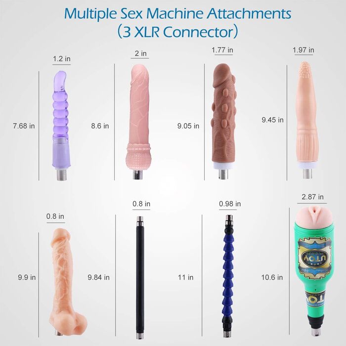 Секс-машина з дилдосами та мастубатором, Love Machine з 8 насадок-дилдосів, секс-іграшка для жінок та чоловіків