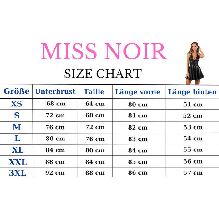 MI NOIR 6026: Чорне міні-плаття А-силуету з V-поглибленням для вечірок та клубів - 3XL