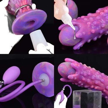 Надувний дилдо-овопозитор Kuaecr з 5 яйцями, силікон, фантазійний інопланетянин, анальний плагін, стимулятор G-точки, мастурбатор, екстремальна кладка яєць, секс-іграшки для жінок, чоловіків, пар