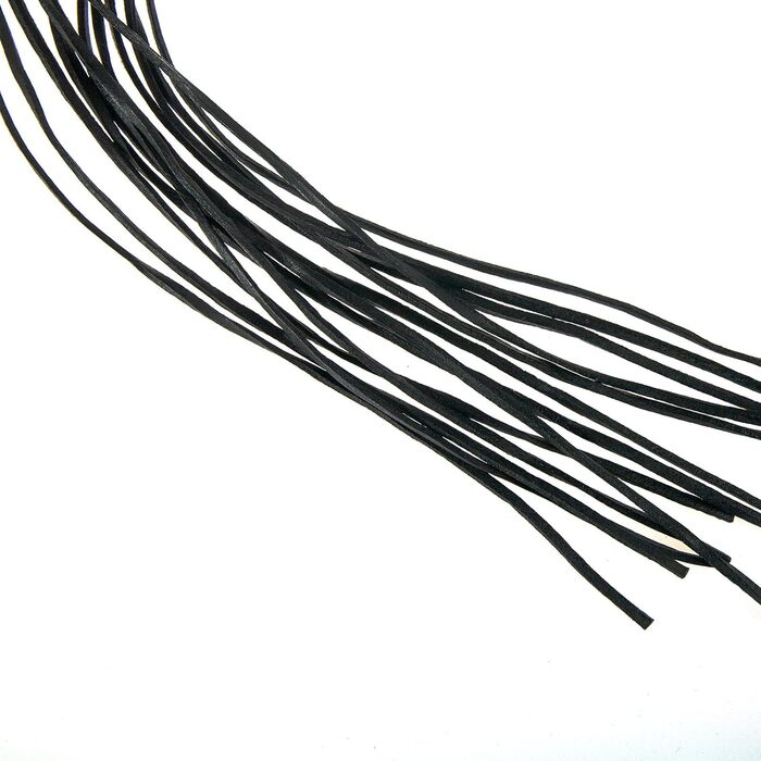 Чорна ге́ртка з преміум-шкіри буйвола, ручної роботи, 65 см - для сексу та SM