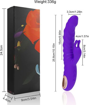 Вібратор для жінок G-Spot з подвійною стимуляцією (кролик), 10 режимів, LZYLWC (фіолетовий)