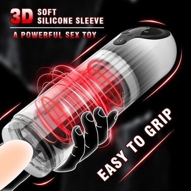 Масажер для чоловіків Lmgoc з 9 режимами обертання та 4 режимами всмоктування. Інтимні іграшки для дорослих, 3D вагінальний дизайн.