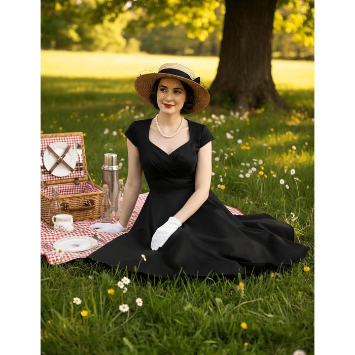 Сукня в стилі 1950-х, ретро, коктейльна, рокабіллі, Bbonlinedress, чорна