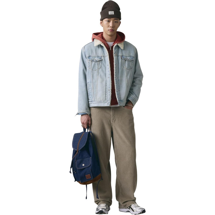 Чоловіча джинсова куртка Levi's Trucker з підкладкою Sherpa, колір Kentucky Blue
