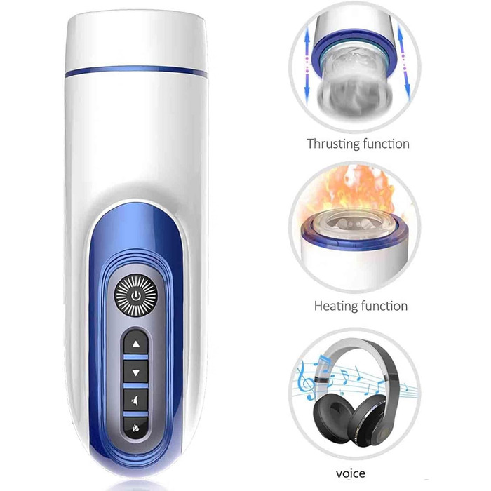 Електричний стакан для мастурбації з 7 режимами вібрації та підігрівом. Автоматичний мастурбатор для чоловіків. Інтимні іграшки для чоловіків