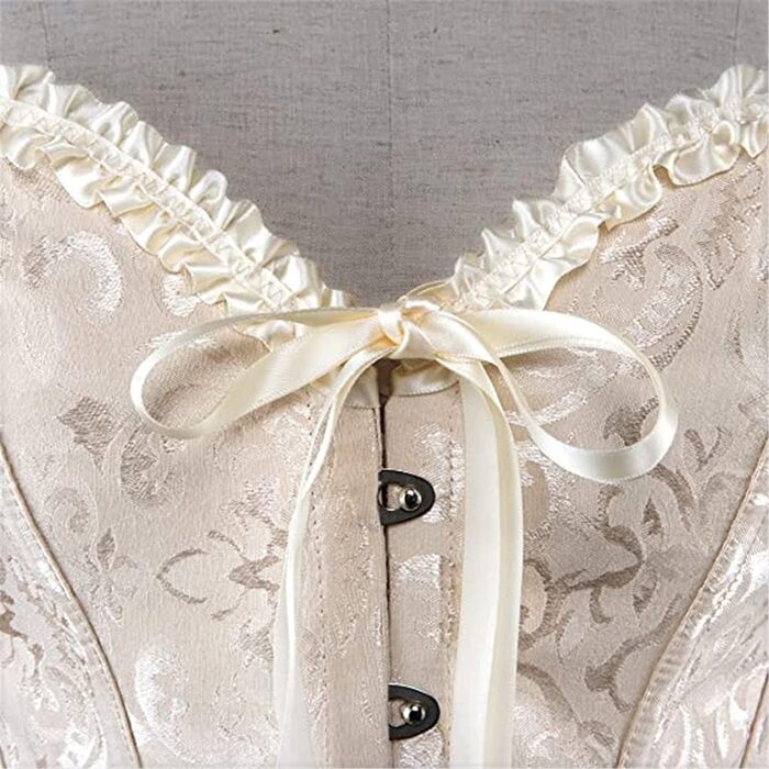 Корсет для жінок з високою талією, підтримка грудей, готичний стиль, шнурівка, бюстгальтер, кольору абрикос