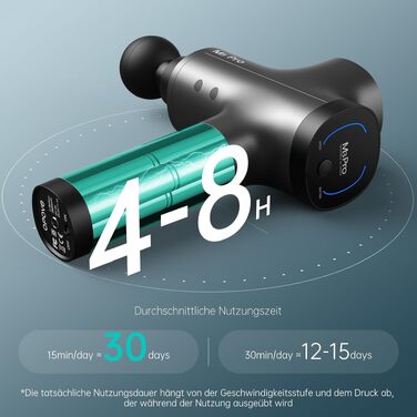 Перкусійний масажер OPOVE M3 Pro 2 Massage Gun з LED-дисплеєм, 2500 об/хв, для зняття м'язового болю, світло-сірий