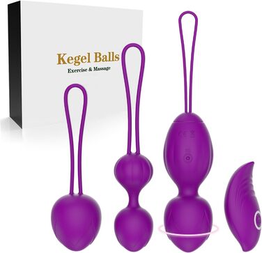 Тренувальні кулі для дна тазу, тренажер для дна тазу для жінок, силіконові кулі для контролю сечовипускання та вправ для дна тазу (фіолетовий)