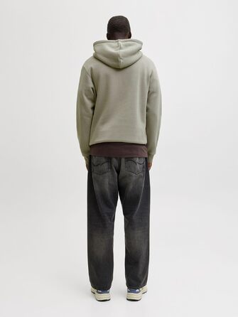 Чоловічий худі JACK & JONES Mae однотонний з капюшоном, колір Vetiver, розмір XS