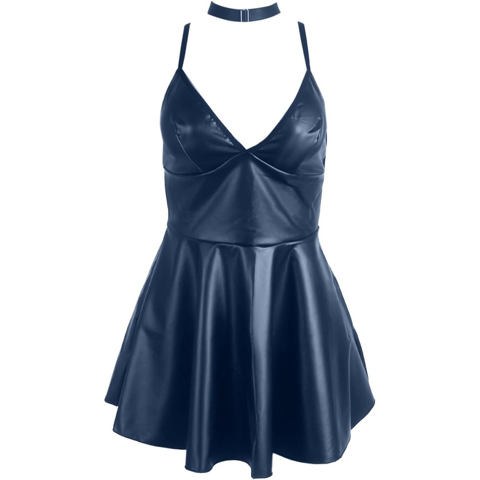 Комплект жіночої білизни: ремінь, шкарпетки, спідниця з екошкіри, з регульованим намистом (Блакитний, 4XL)