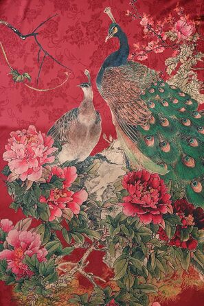 Жіночий халат-кімоно Ledamon: довгий, квітковий, бордовий (один розмір)