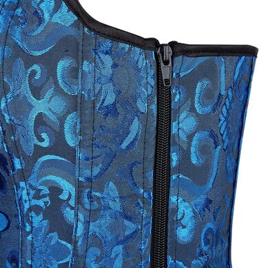 Корсет для фігури Grebrafan з підтримкою грудей, чорно-синій, розмір 28-30