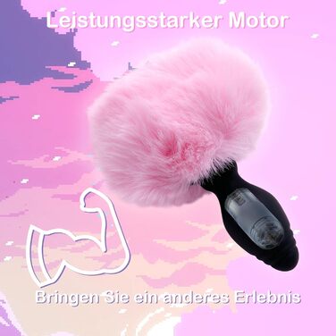 Анальний вібратор-хвіст Furry Fuchsschwanz з пультом керування для чоловіків та жінок. Силіконовий анальний плагін, іграшка для БДСМ, хвіст з сердечком