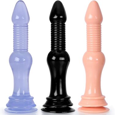 Анальний дildo Jixaxe 30 см з силікону - розширювач ануса, іграшка для стимуляції G-точки, чорний