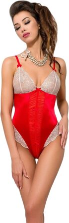 Selente Luxury Love: Комплект жіночої білизни з атласної маски для очей (вироблено в ЄС), L-XL, червоно-білий