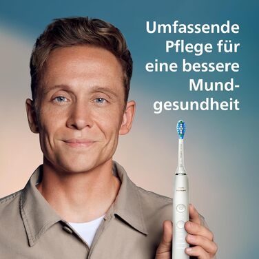 Електрична звукова зубна щітка Philips Sonicare DiamondClean 9000 HX9911/94 з датчиком тиску, 4 режимами очищення, стаканом для зарядки та USB-кейсом, Rose Gold