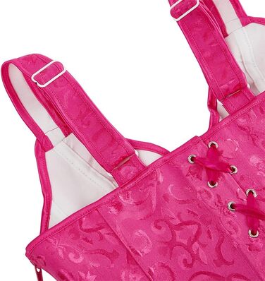 Корсет для фігури Grebrafan з бретелями, рожево-рожевий, розмір 28-30