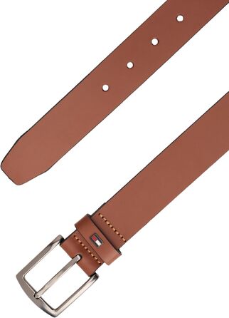 Шкіряний ремінь чоловічий Tommy Hilfiger Denton, 3.5 см, коричневий (Winter Cognac)