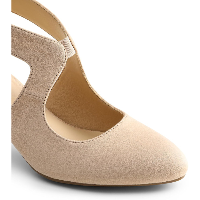 Жіночі закриті туфлі-човники Dream Pairs на низьких підборах (Kitten Heels), бежеві, розмір 39 EU
