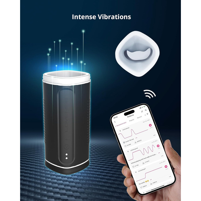 LOVENSE Calor Bluetooth - чоловічий мастурбатор з глибоким керуванням, автоматична вібрація, підігрів, секс-іграшка для чоловіків