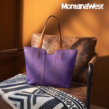 Жіноча сумка-шопер Montana West True Purple: велика сумка через плече та хобо з ручкою