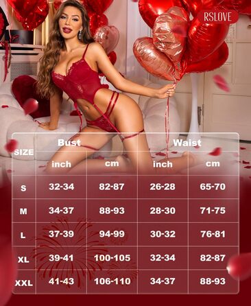 RSLOVE Комплект жіночої білизни (4 шт.) S, Бордовий