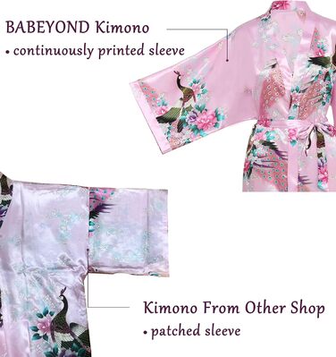 Халат жіночий BABEYOND з принтом павича, довгий, шовковий сатин, кімоно, для дому та відпочинку