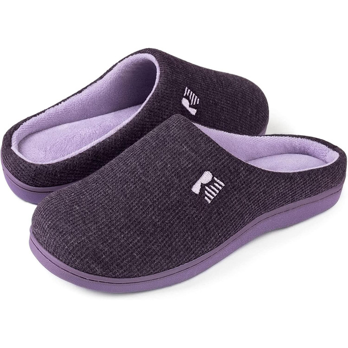Жіночі домашні капці RockDove з ефектом пам'яті (Memory Foam), двоколірні, розмір 36/37 EU, колір баклажан