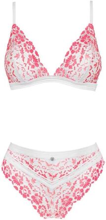 Obsessive Spitzen Set I Комплект бюстгальтера та трусиків I Жіноча спідня білизна I Комплекти жіночої білизни I Сексуальна жіноча білизна I Розміри S-M, L/XL, Рожевий