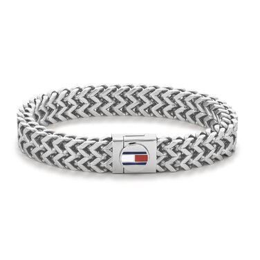 Чоловічий плетений браслет Tommy Hilfiger зі сталі (нержавіюча сталь), сріблястий