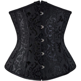 Корсет Sxybox для жінок: корсет під груди, шнурівка, корсаж, бюстгальтер. Чорний, для Хелловіну та карнавалу. Розмір M