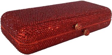 Жіночий вечірній клатч Boutique De FGG з кристалами та стразами для весіль та вечірок, міні-сумка (Червоний)