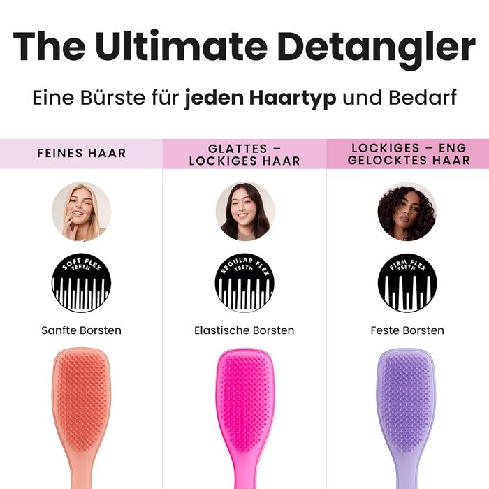 Щітка для волосся Tangle Teezer The Ultimate Styler для об'єму та блиску, ідеальна для нарощування, перук та екстензій, рожева