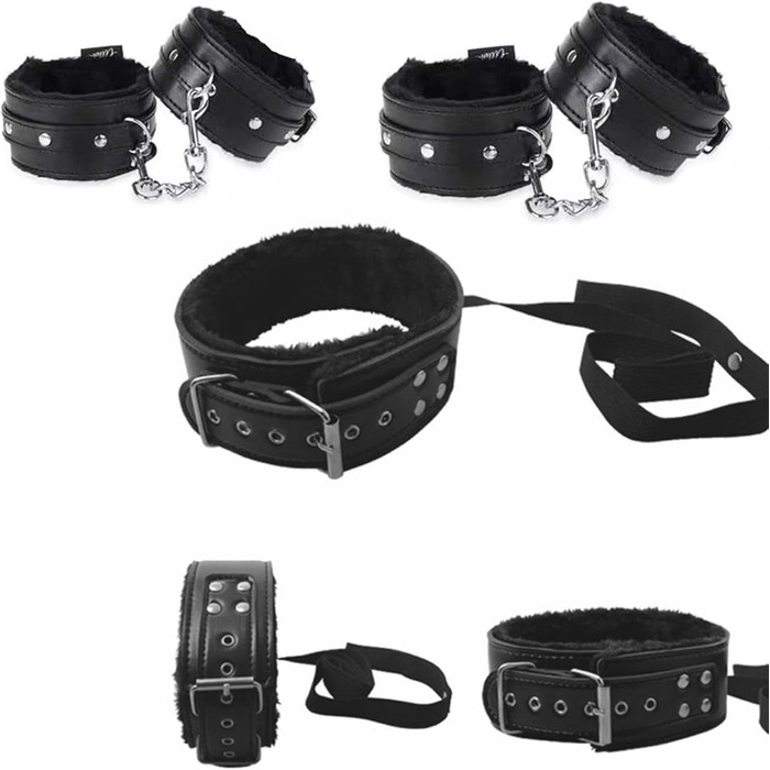 Набір для БДСМ: кайдани, анальні плагіни, іграшки для пар, чорний