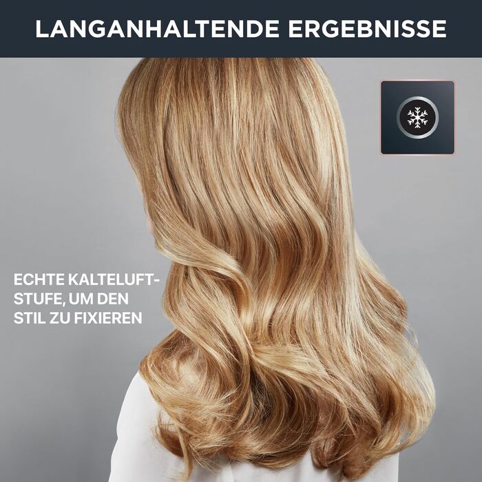 Фен для волосся Rowenta x Karl Lagerfeld K/Pro Stylist CV888L з іонізацією, професійний стайлінг, чорний/сріблястий