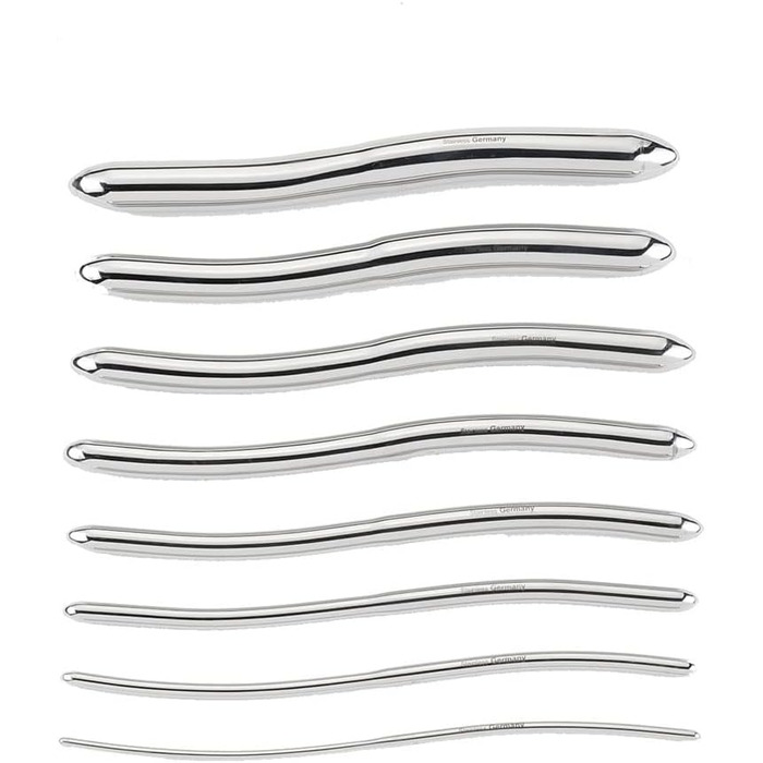 Набір дилататорів уретри: 8 дилататорів Hegar з подвійними кінцями (3-18 мм) + чохол для зберігання