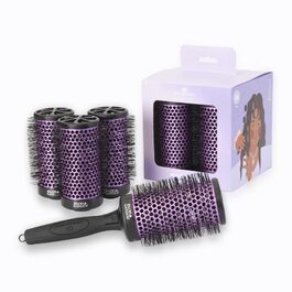 Набір багатофункціональних брашинг-щіток для волосся Olivia Garden Multibrush Curlers Kit (4 насадки та ручка), для створення локонів та об'єму, 55 мм