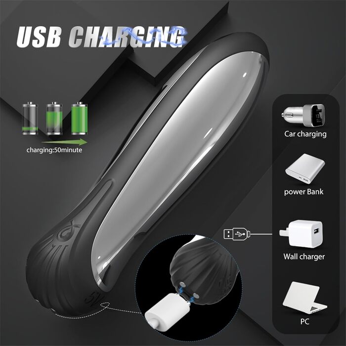 Іграшка для дорослих з вібрацією та електрошоком, 9 режимів вібрації + 3 режими електрошоку, USB-зарядка, для жінок