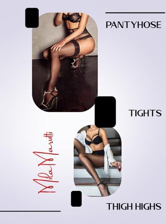 Нейлонові панчохи MILA MARUTTI 15 Den, чорні, для стріжок - 15 Den