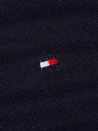 Чоловічий довгорукавий джемпер Tommy Hilfiger з V-подібним вирізом, темно-синій (Desert Sky), розмір S