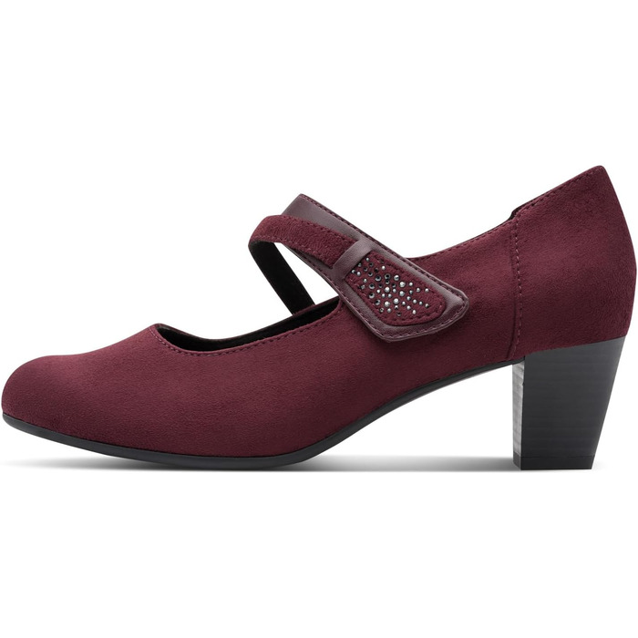 Жіночі туфлі-човники Jana Mary Jane з ремінцем, веганські, бордові, розмір 40 EU