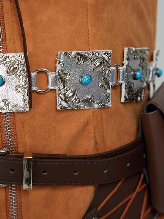 Костюм для косплею Mobbunny: сексуальний боді з поясом, рукавичками та сумкою, середньовічний стиль, Halloween, коричневий